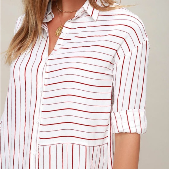 Striped Button Down Top - Picture 4 of 6